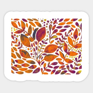 Watercolor foliage - autumn Sticker